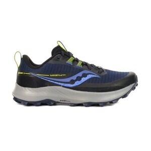 Saucony Peregrine 11 Trail Running Shoes Women's Navy Blue Yellow Size 8.5